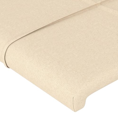 Tête De Lit Crème 100x5x118/128 Cm Tissu