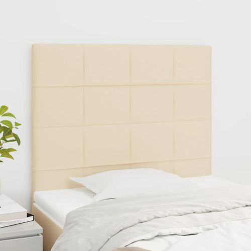 Tête De Lit Crème 100x5x118/128 Cm Tissu