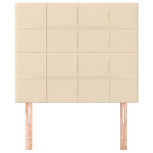 Tête De Lit Crème 100x5x118/128 Cm Tissu