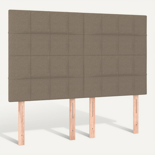 Tête De Lit Taupe 144x5x118/128 Cm Tissu