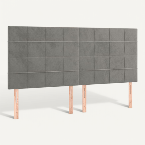 Tête De Lit Gris Clair 160x5x118/128 Cm Velours
