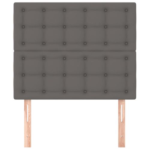 Tête De Lit Gris 100x5x118/128 Cm Simili