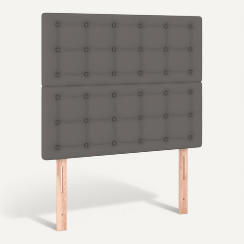 Tête De Lit Gris 100x5x118/128 Cm Simili