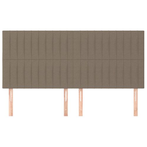 Tête De Lit Taupe 160x5x118/128 Cm Tissu
