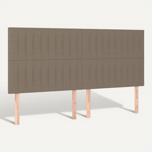 Tête De Lit Taupe 160x5x118/128 Cm Tissu