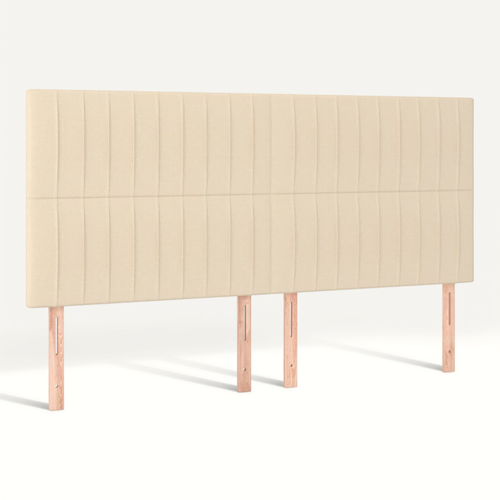 Tête De Lit Crème 160x5x118/128 Cm Tissu