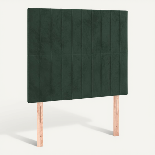 Tête De Lit Vert Foncé 100x5x118/128 Cm Velours