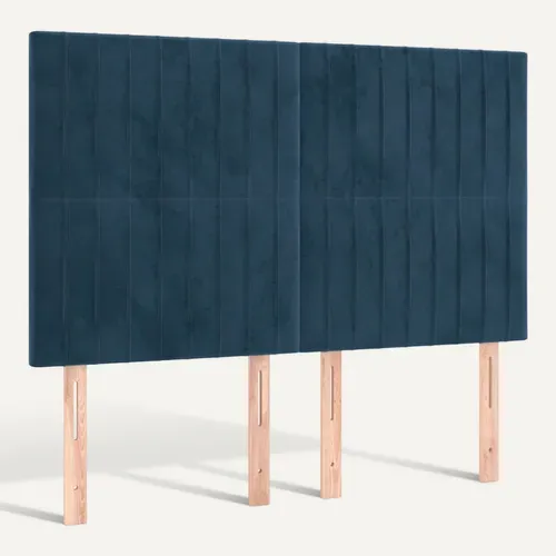 Tête De Lit Bleu Foncé 144 X 5 X 118/128 Cm Velours