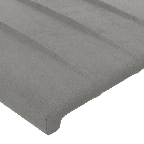 Tête De Lit Gris Clair 180x5x118/128 Cm Velours