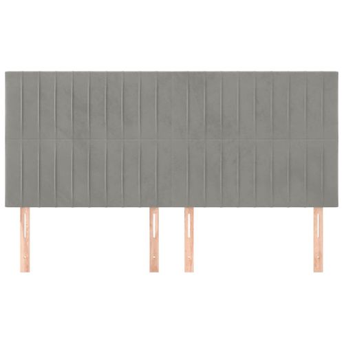 Tête De Lit Gris Clair 180x5x118/128 Cm Velours