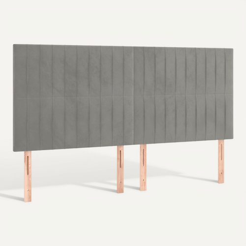 Tête De Lit Gris Clair 180x5x118/128 Cm Velours