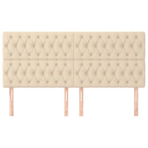 Tête De Lit Crème 180x7x118/128 Cm Tissu