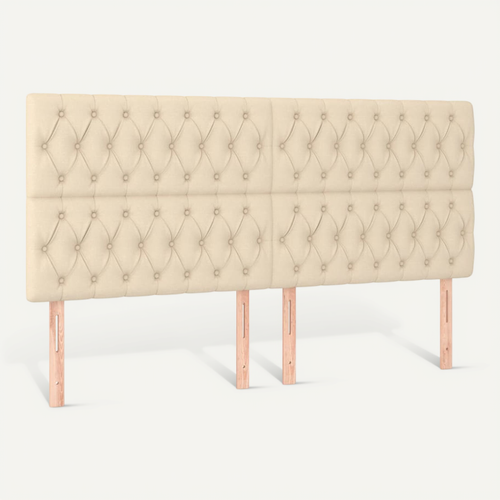 Tête De Lit Crème 180x7x118/128 Cm Tissu