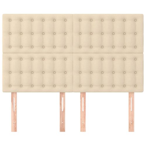Tête De Lit Crème 144x5x118/128 Cm Tissu