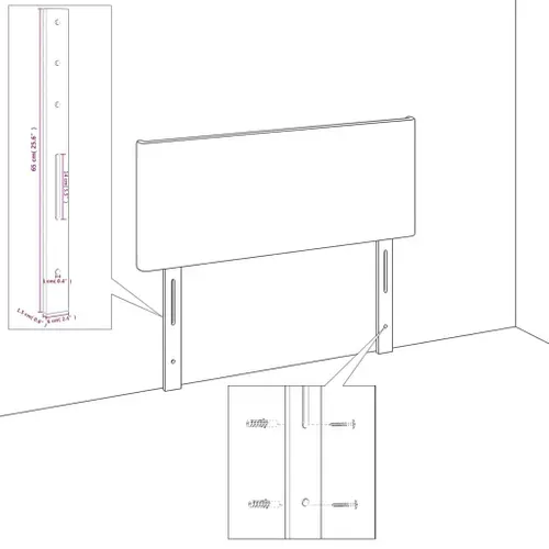 Tête De Lit Crème 144x5x118/128 Cm Tissu
