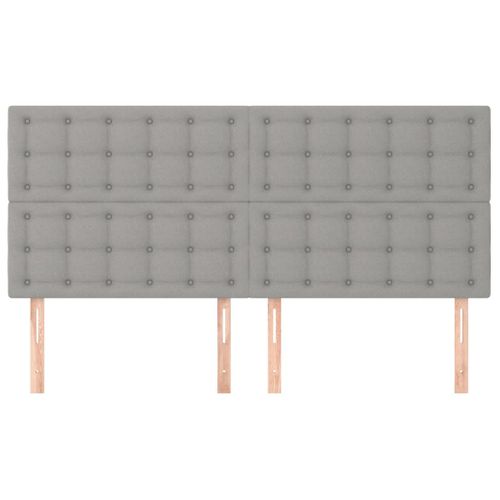 Tête De Lit Gris Clair 180 X 5 X 118/128 Cm Tissu