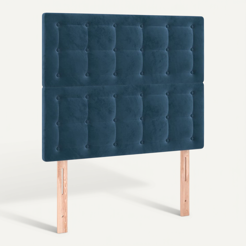 Tête De Lit Bleu Foncé 100x5x118/128 Cm Velours