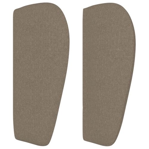 Tête De Lit Avec Oreilles Taupe 163x23x78/88 Cm Tissu