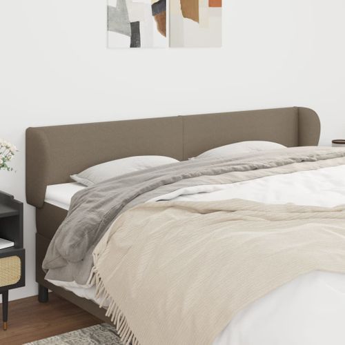 Tête De Lit Avec Oreilles Taupe 163x23x78/88 Cm Tissu