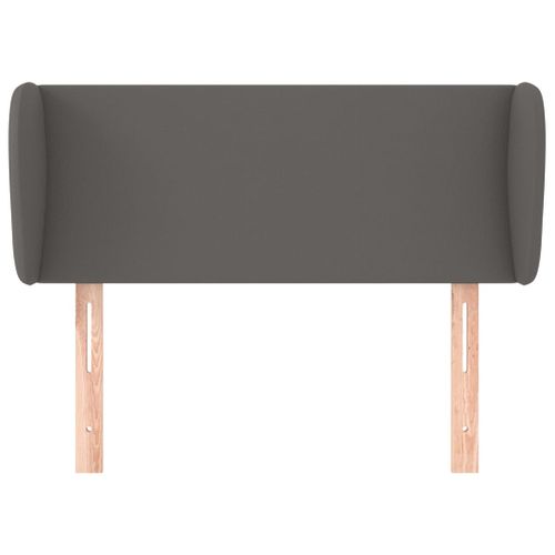 Tête De Lit Avec Oreilles Gris 83x23x78/88 Cm Simili