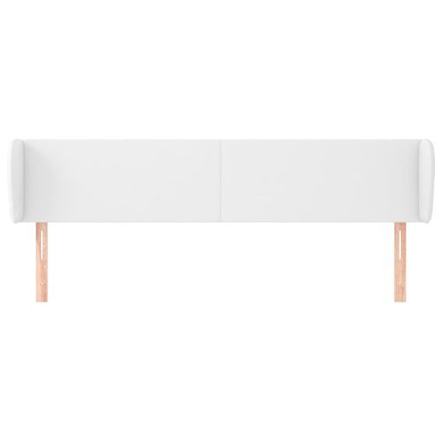 Tête De Lit Avec Oreilles Blanc 203x23x78/88 Cm Simili