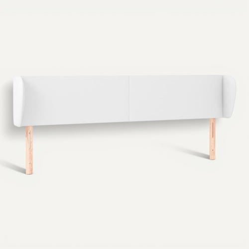 Tête De Lit Avec Oreilles Blanc 203x23x78/88 Cm Simili