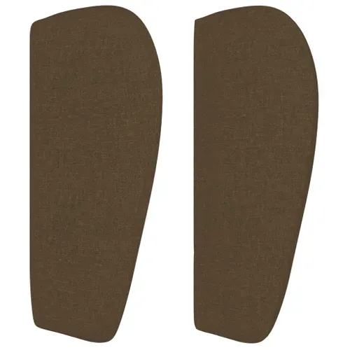 Tête De Lit Avec Oreilles Marron Foncé 183x23x78/88 Cm Tissu