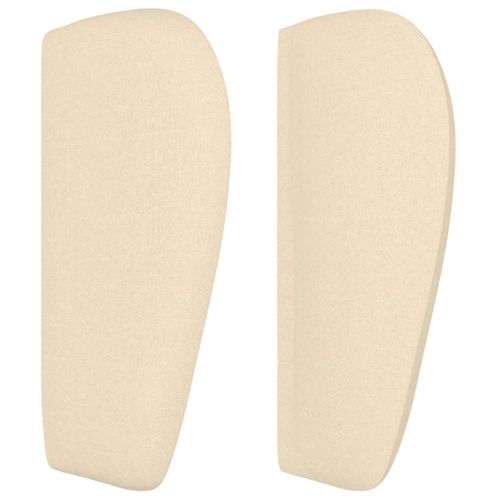 Tête De Lit Avec Oreilles Crème 183x23x78/88 Cm Tissu