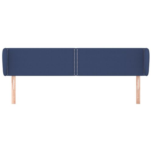 Tête De Lit Avec Oreilles Bleu 183x23x78/88 Cm Tissu