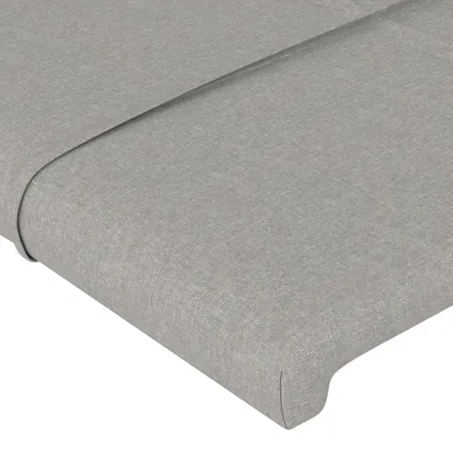 Tête De Lit Avec Oreilles Gris Clair 163x23x78/88 Cm Tissu