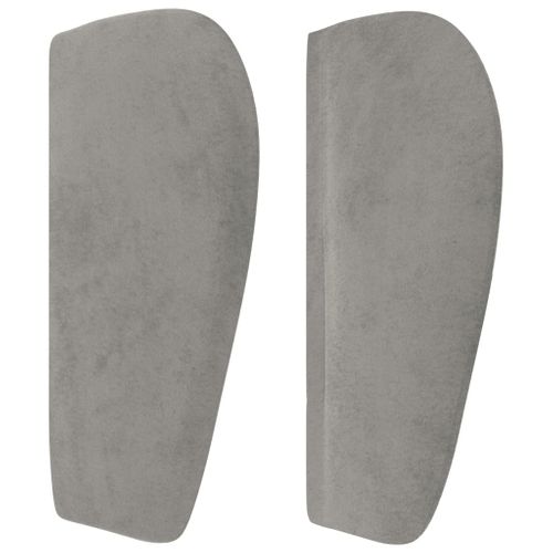 Tête De Lit Avec Oreilles Gris Clair 83x23x78/88 Cm Velours