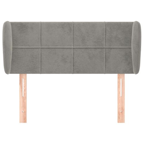 Tête De Lit Avec Oreilles Gris Clair 83x23x78/88 Cm Velours