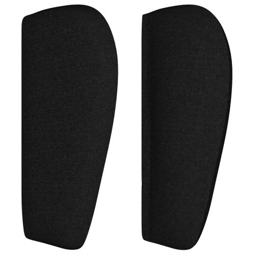 Tête De Lit Avec Oreilles Noir 83x23x78/88 Cm Tissu