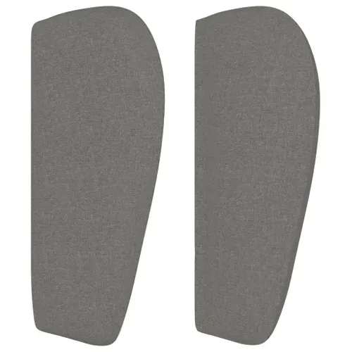 Tête De Lit Avec Oreilles Gris Foncé 183x23x78/88 Cm Tissu
