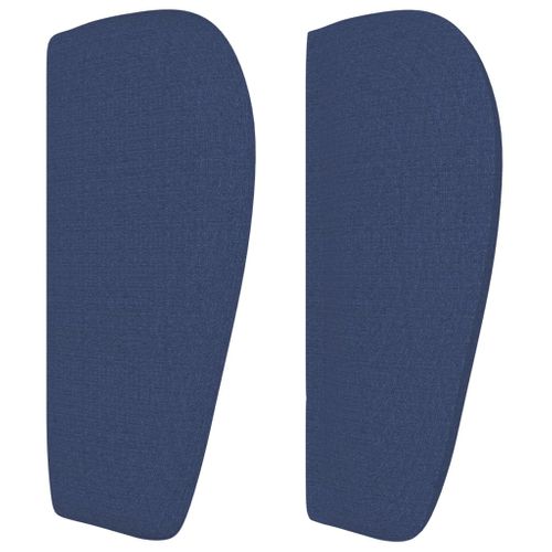 Tête De Lit Avec Oreilles Bleu 183x23x78/88 Cm Tissu