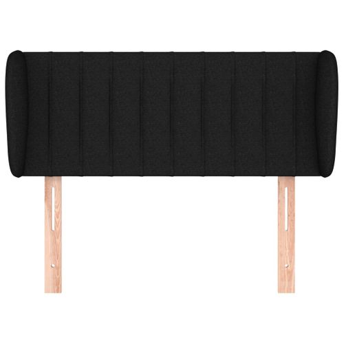 Tête De Lit Avec Oreilles Noir 93x23x78/88 Cm Tissu