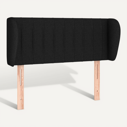 Tête De Lit Avec Oreilles Noir 93x23x78/88 Cm Tissu