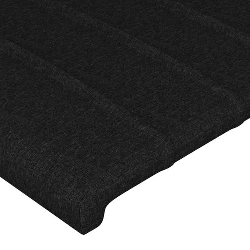 Tête De Lit Avec Oreilles Noir 93x23x78/88 Cm Tissu