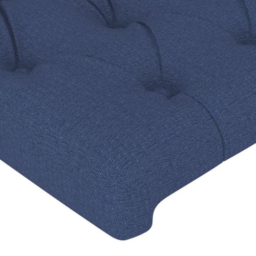 Tête De Lit Avec Oreilles Bleu 163x23x78/88 Cm Tissu