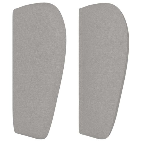 Tête De Lit Avec Oreilles Gris Clair 83x23x78/88 Cm Tissu