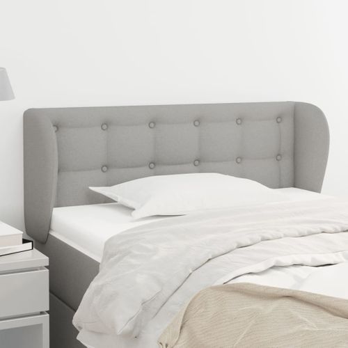 Tête De Lit Avec Oreilles Gris Clair 83x23x78/88 Cm Tissu