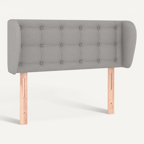 Tête De Lit Avec Oreilles Gris Clair 83x23x78/88 Cm Tissu