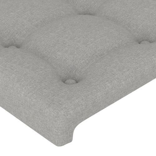 Tête De Lit Avec Oreilles Gris Clair 83x23x78/88 Cm Tissu