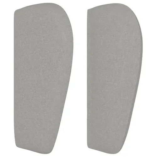 Tête De Lit Avec Oreilles Gris Clair 163x23x78/88 Cm Tissu