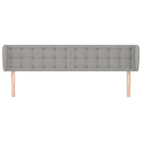 Tête De Lit Avec Oreilles Gris Clair 163x23x78/88 Cm Tissu