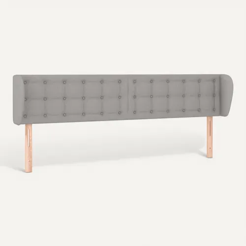 Tête De Lit Avec Oreilles Gris Clair 163x23x78/88 Cm Tissu