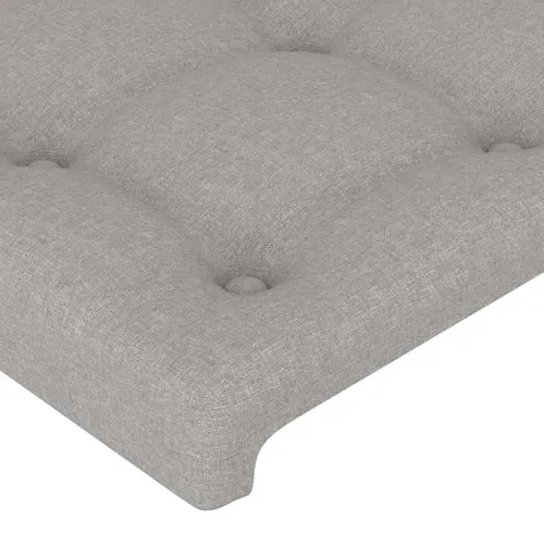 Tête De Lit Avec Oreilles Gris Clair 163x23x78/88 Cm Tissu