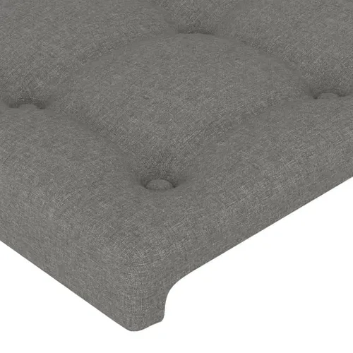 Tête De Lit Avec Oreilles Gris Foncé 163x23x78/88 Cm Tissu
