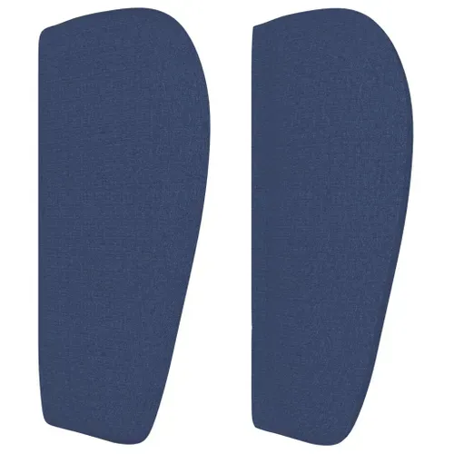 Tête De Lit Avec Oreilles Bleu 183x23x78/88 Cm Tissu