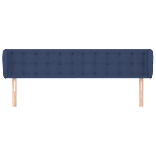 Tête De Lit Avec Oreilles Bleu 183x23x78/88 Cm Tissu
